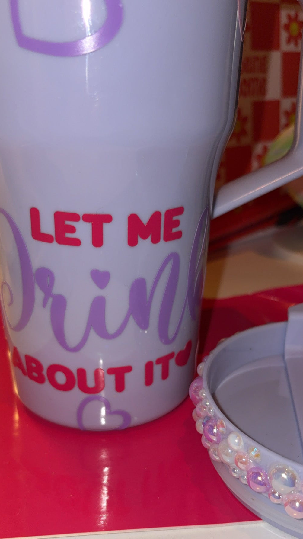 Let me drink about it 🥤 750ml Tumbler with rhinestone’s.