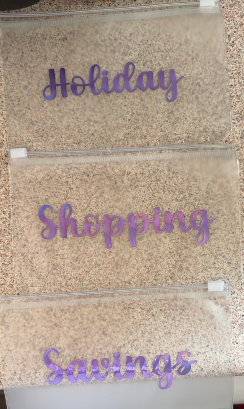 Personalised saving's binder (includes wallets)