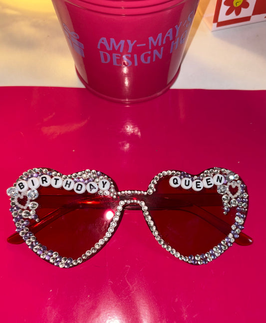 Birthday queen bling glasses ￼