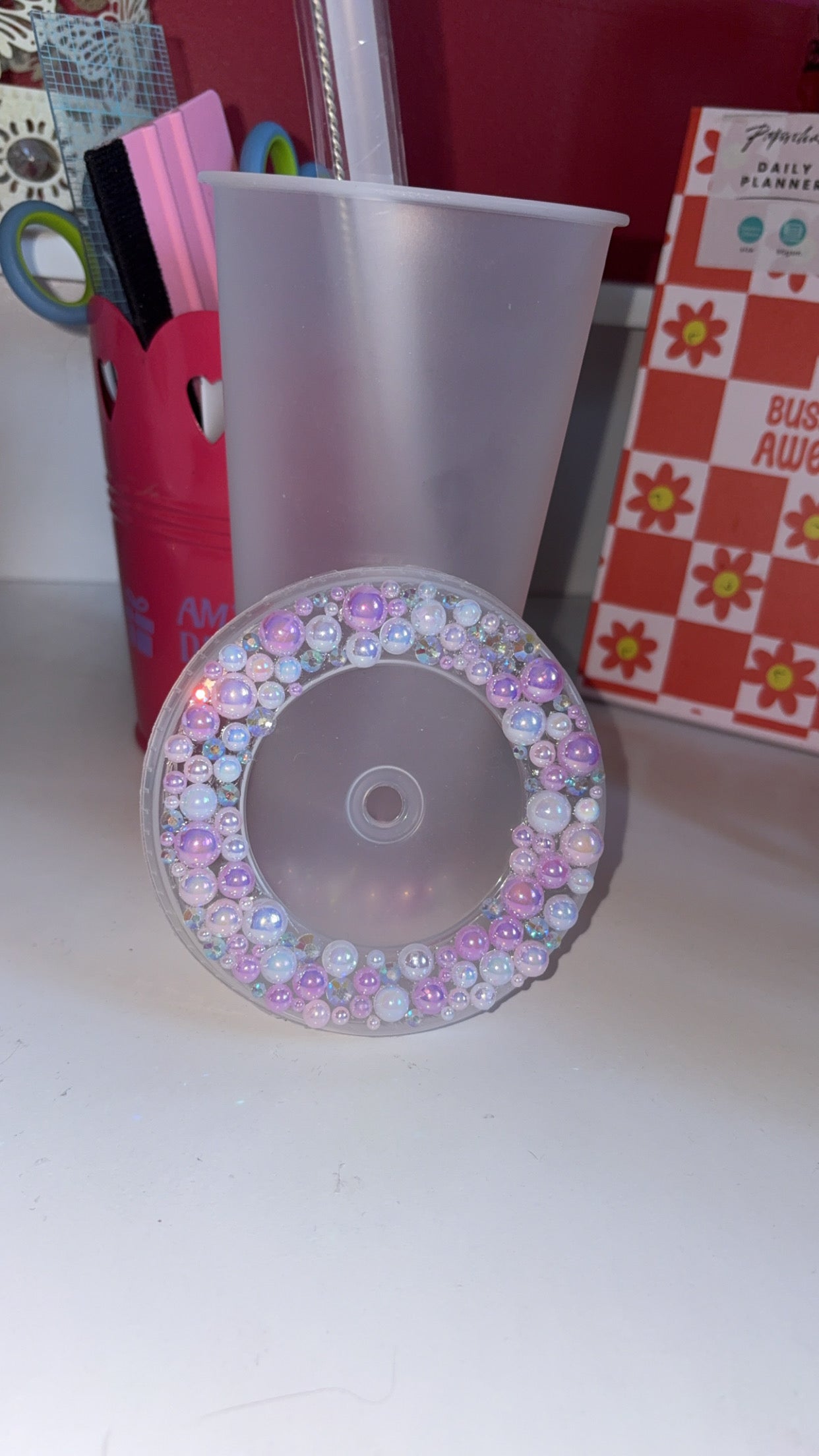 Custom 24oz cold cup blinged