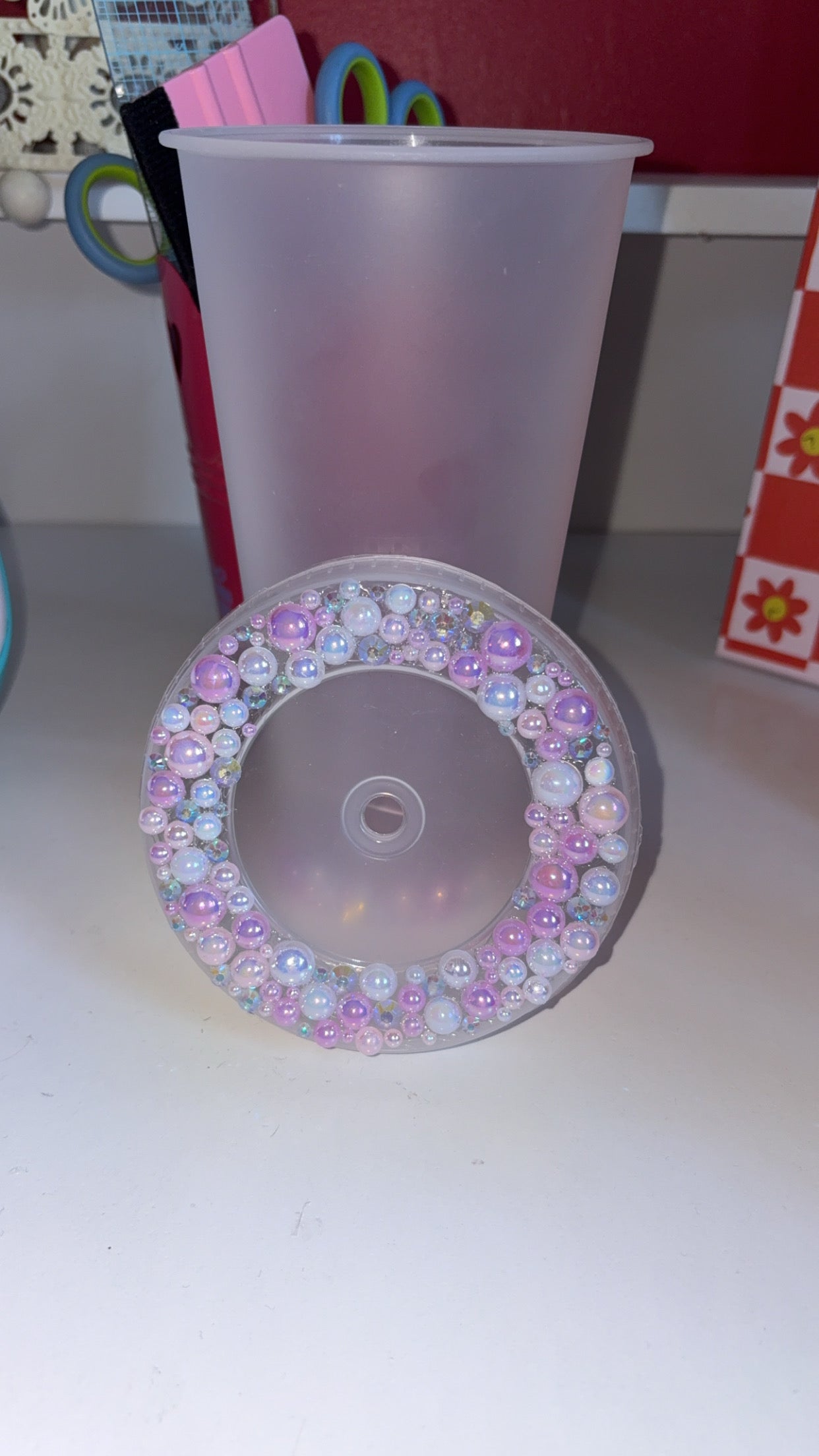 Custom 24oz cold cup blinged