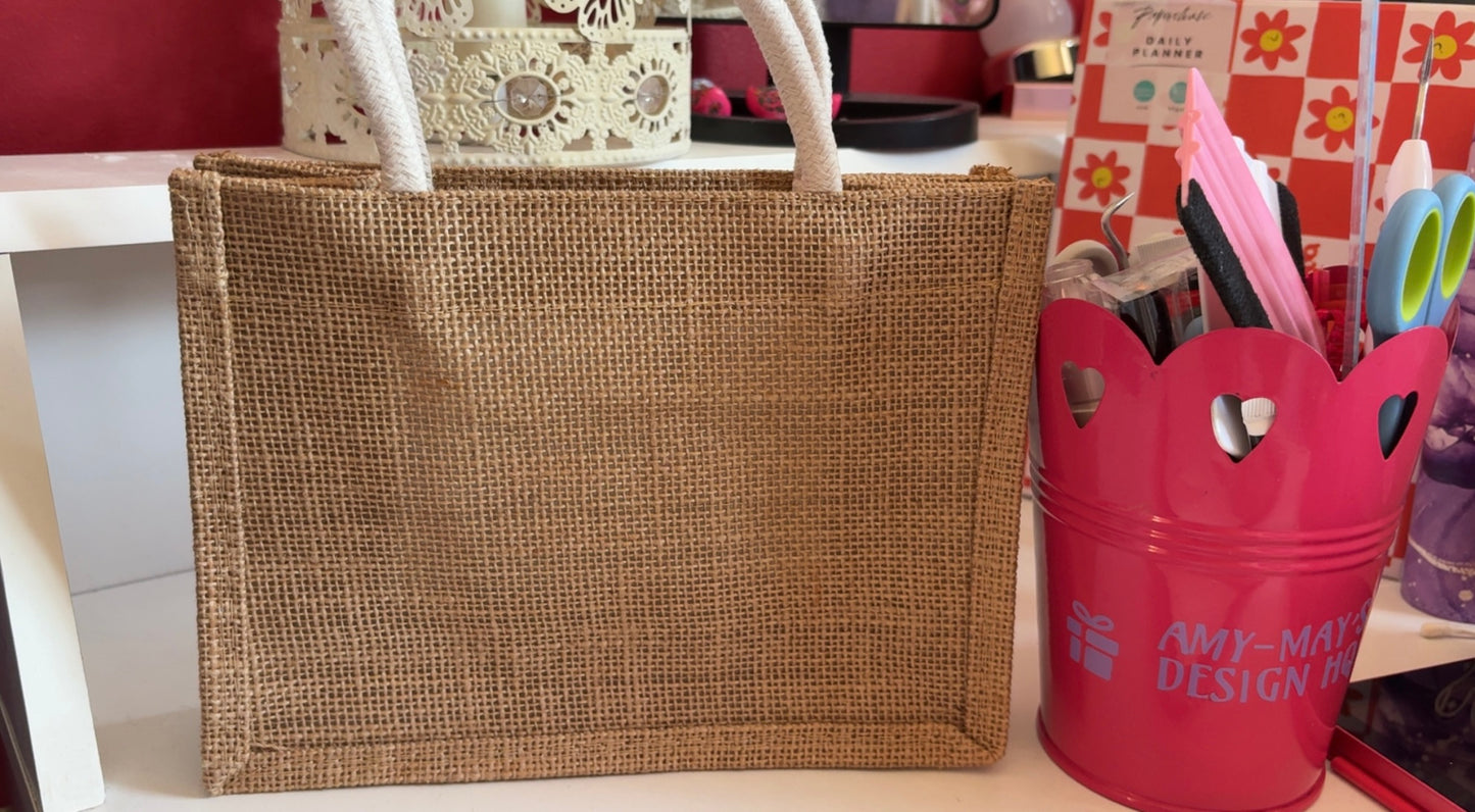 Small custom Jute Bag